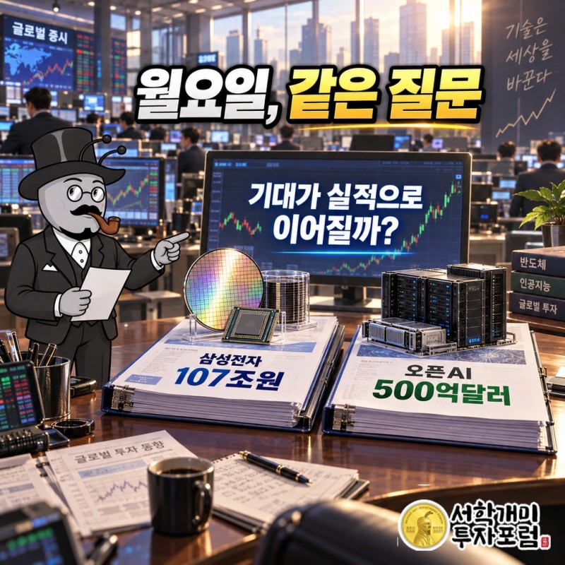 107조원 삼성전자와 500억달러 오픈AI, 월요일 외국인 앞에 놓인 같은 질문