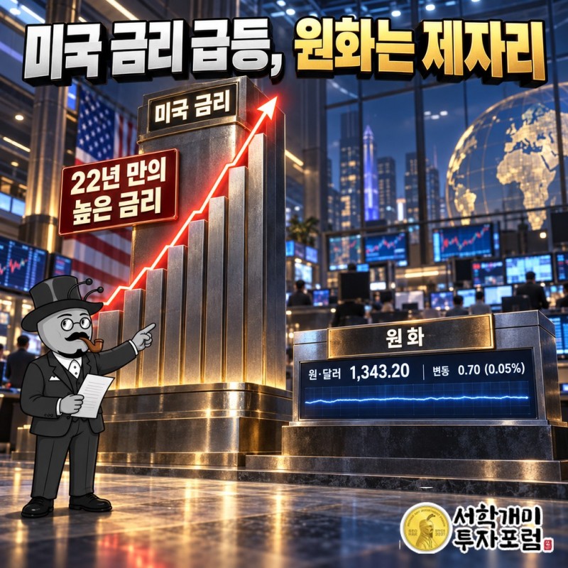 미국 금리는 22년 만의 높이까지 갔는데 원화는 거의 움직이지 않았다