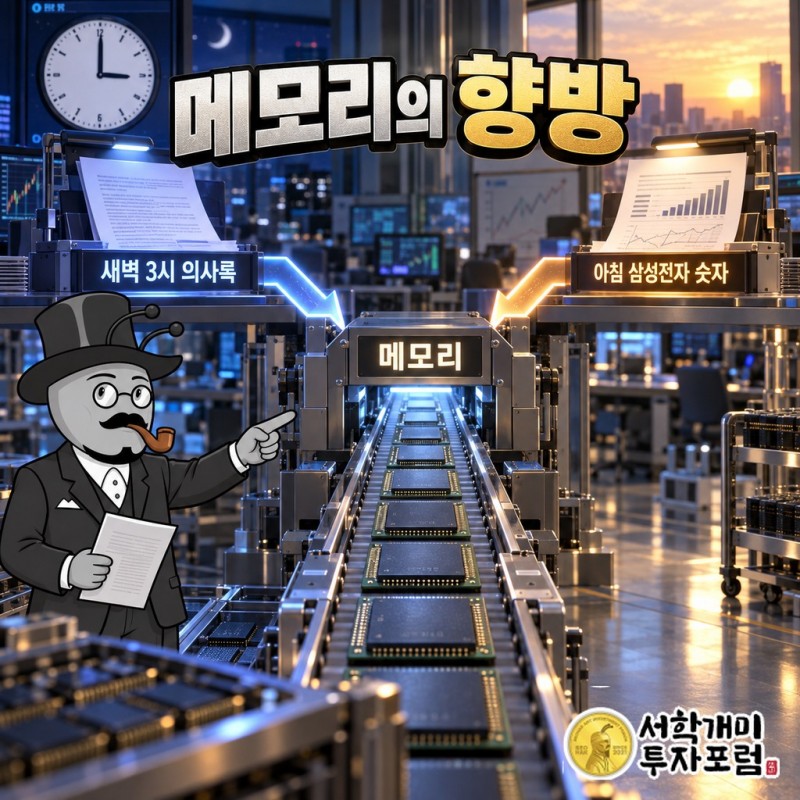 새벽 3시 의사록과 아침 삼성전자 숫자가 메모리의 줄을 정한다