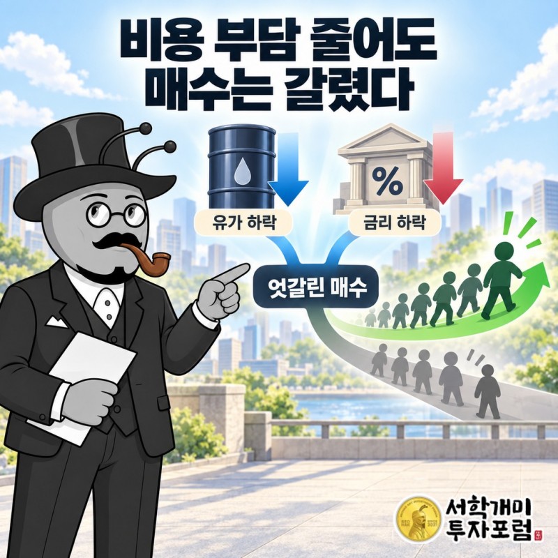 가벼워진 비용 부담 위에서도 매수는 갈라졌습니다
