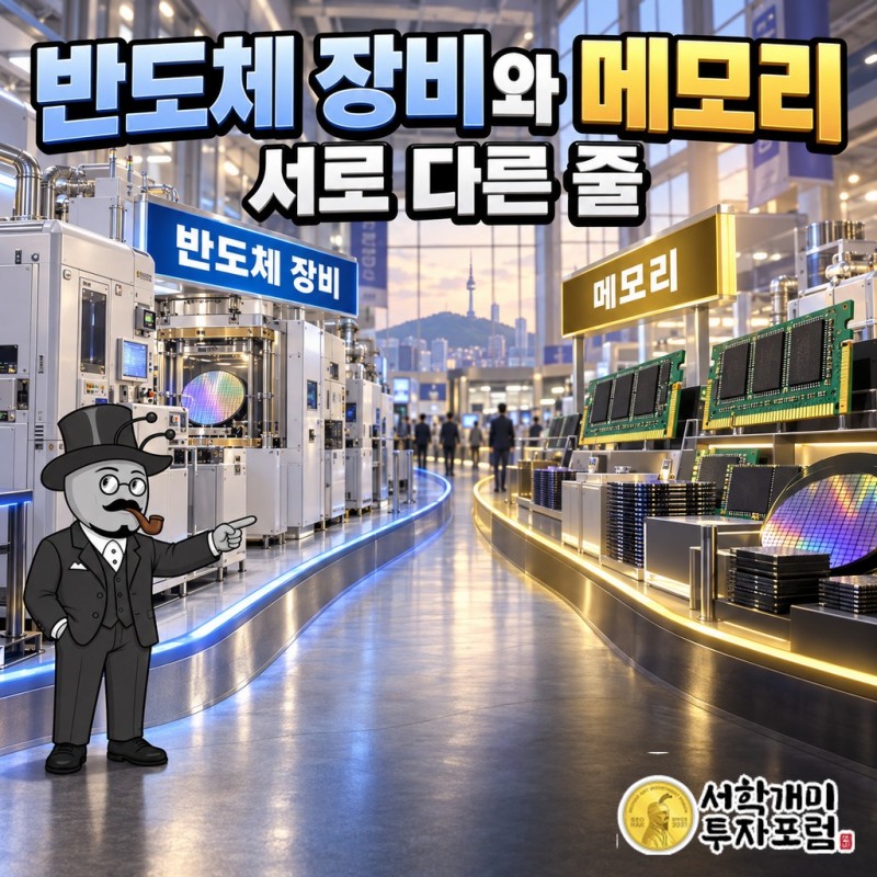 서울에선 칩을 만드는 기계와 메모리가 서로 다른 줄에 섰습니다