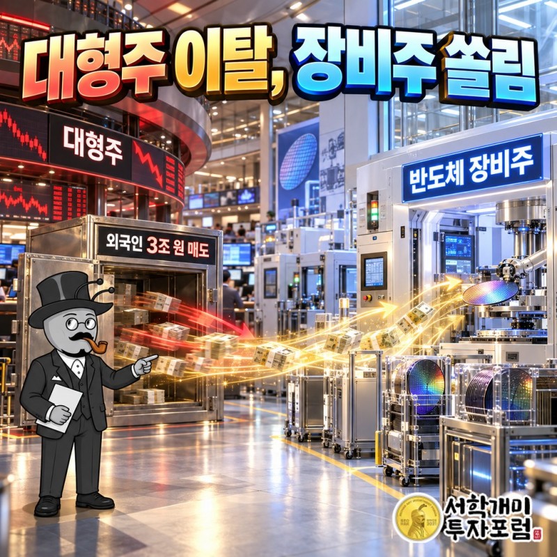 외국인이 3조 원을 던진 날, 삼성전자는 오르고 반도체 장비주는 뛰었다