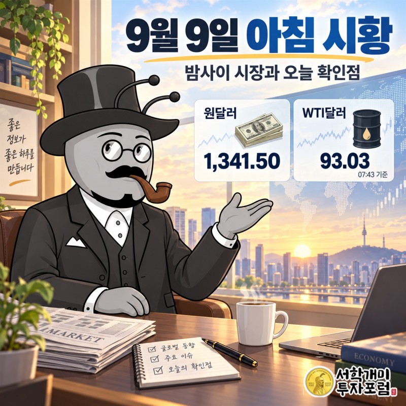 중동 긴장과 유가 부담이 미국 증시에서 국내 증시와 환율로 이어지는 아침 시황 브리핑