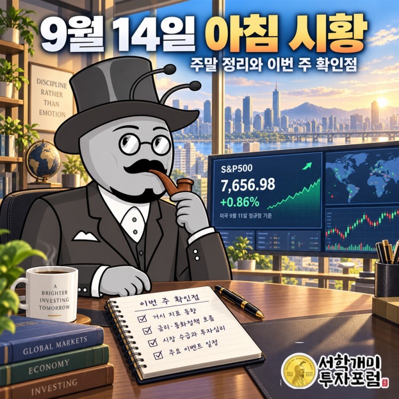 9월 11일 미국 증시 동반 반등과 이번 주 소비·금리 발표를 짚는 마감 시황 브리핑