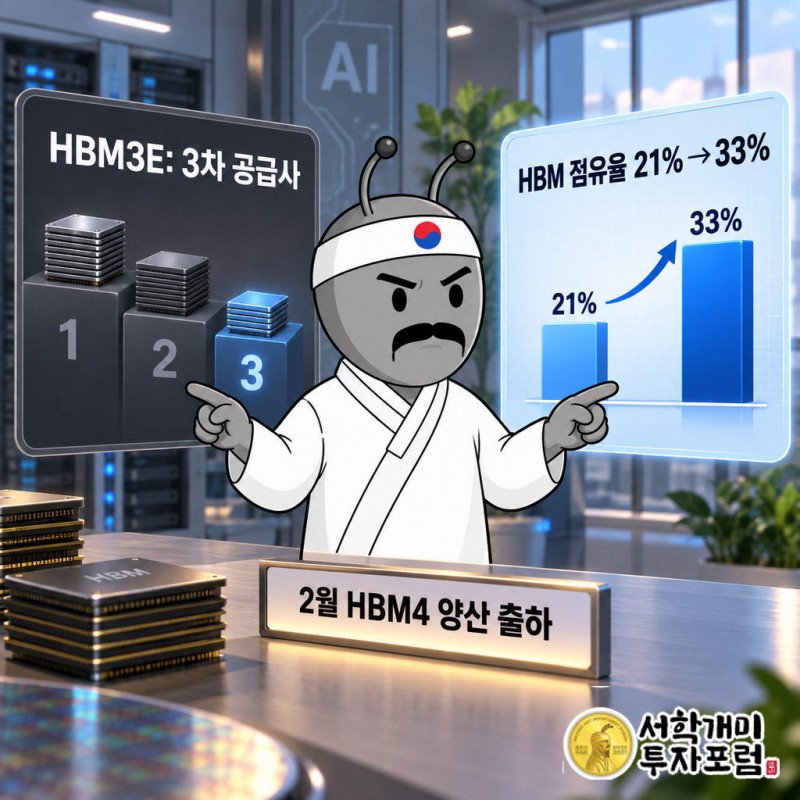 HBM3E 때 삼성은 3차 공급사 자리에 머물렀다