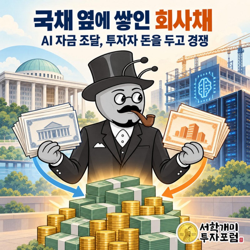 AI 시설을 지으려는 기업들이 회사채 발행을 늘려 국채 옆에 함께 투자자를 기다린다