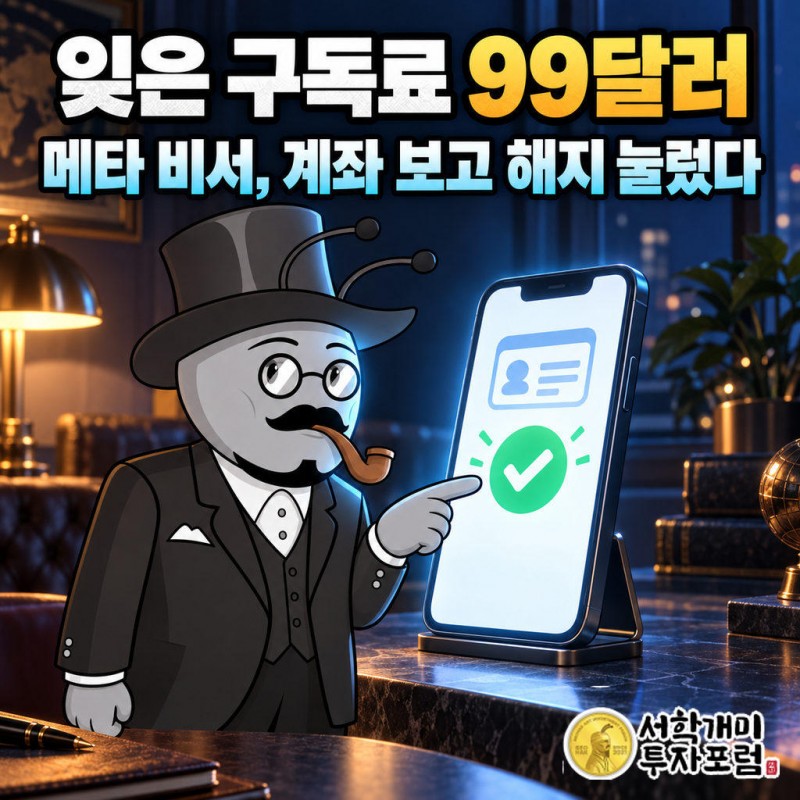메타 AI비서 뮤즈가 은행계좌 연동 후 잊고 있던 연 99달러 구독을 찾아 해지 절차를 마쳤다