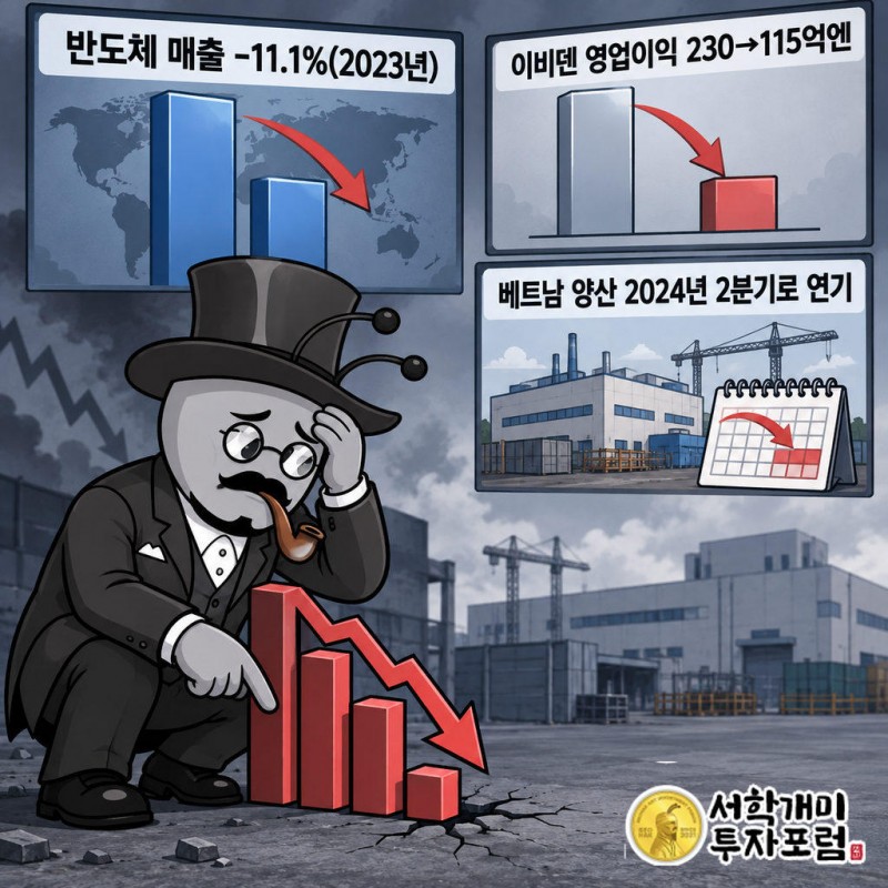 2023년 세계 반도체 매출이 전년보다 11.1% 줄었다