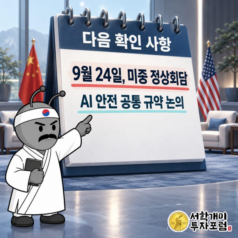 오는 24일 미중 정상회담이 예정되어 있다