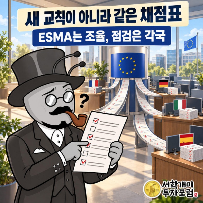 ESMA가 9월 23일 발표한 것은 연합 전략 감독 우선순위(USSP)라는 조정 장치다
