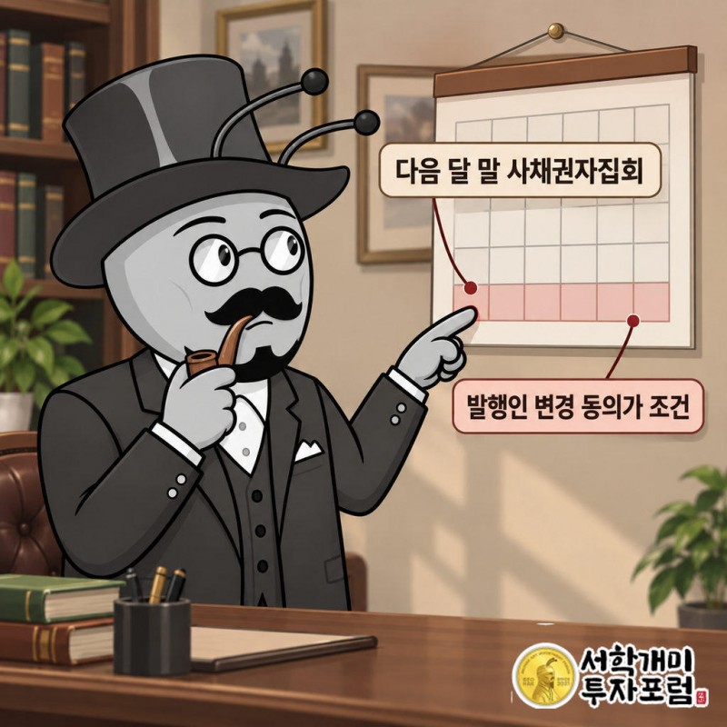 다음 달 말 SKBA 사채권자집회에서 발행인 변경 동의를 얻어야 거래가 종결된다
