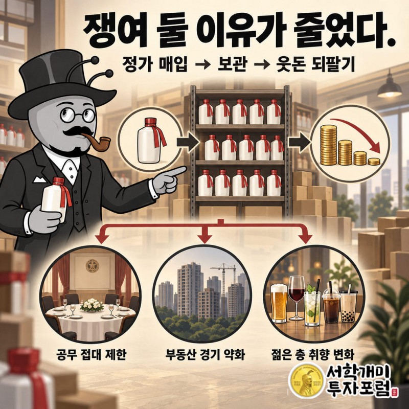정가에 사서 더 높은 시장가에 되팔 수 있었던 차익 구조가 마오타이 비축을 유도했다.
