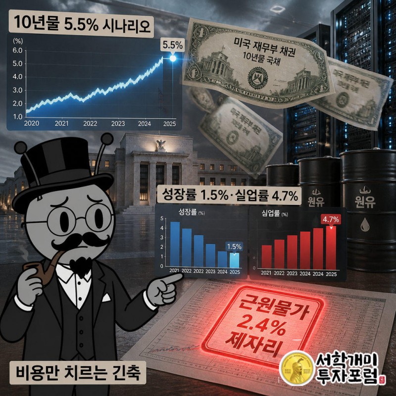 RSM 시나리오: 10년물 5.5%에서 성장률 1.5%, 실업률 4.7%