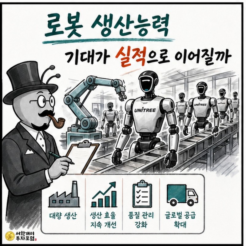 휴머노이드 로봇 생산라인을 살펴보는 서학개미