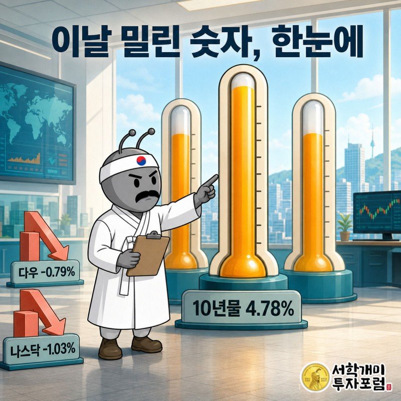 미국·일본·독일 국채금리 온도계 게이지를 클립보드로 짚어가며 확인하는 부자개미