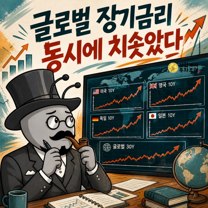 글로벌 장기금리 동반 상승을 살피는 서학개미 기자