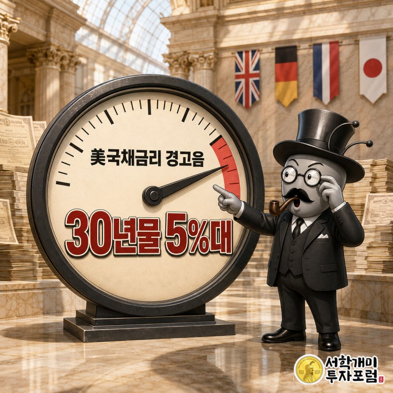 게이지 바늘이 5%를 가리키는 것을 부자개미가 놀란 표정으로 가리키는 장면