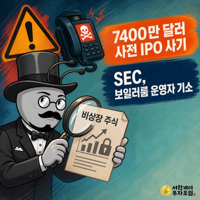 7400만 달러 사전 IPO 사기 혐의를 경고하는 서학개미 기자