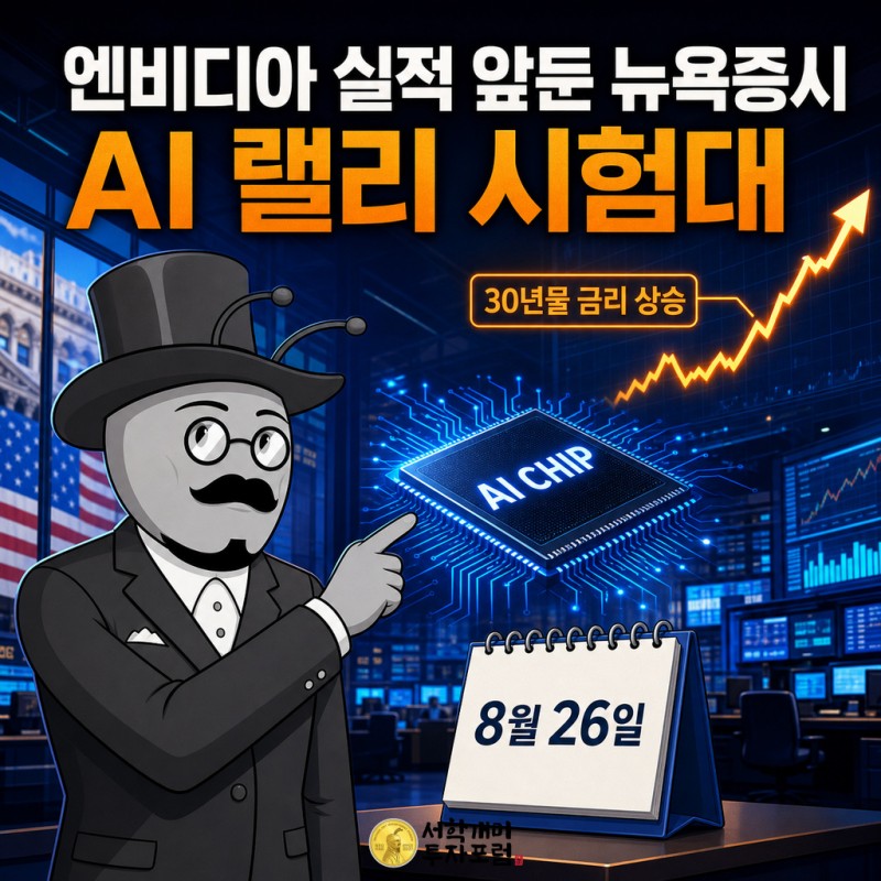 엔비디아 실적과 30년물 금리 상승을 앞두고 AI 랠리 시험대를 설명하는 서학개미 기자