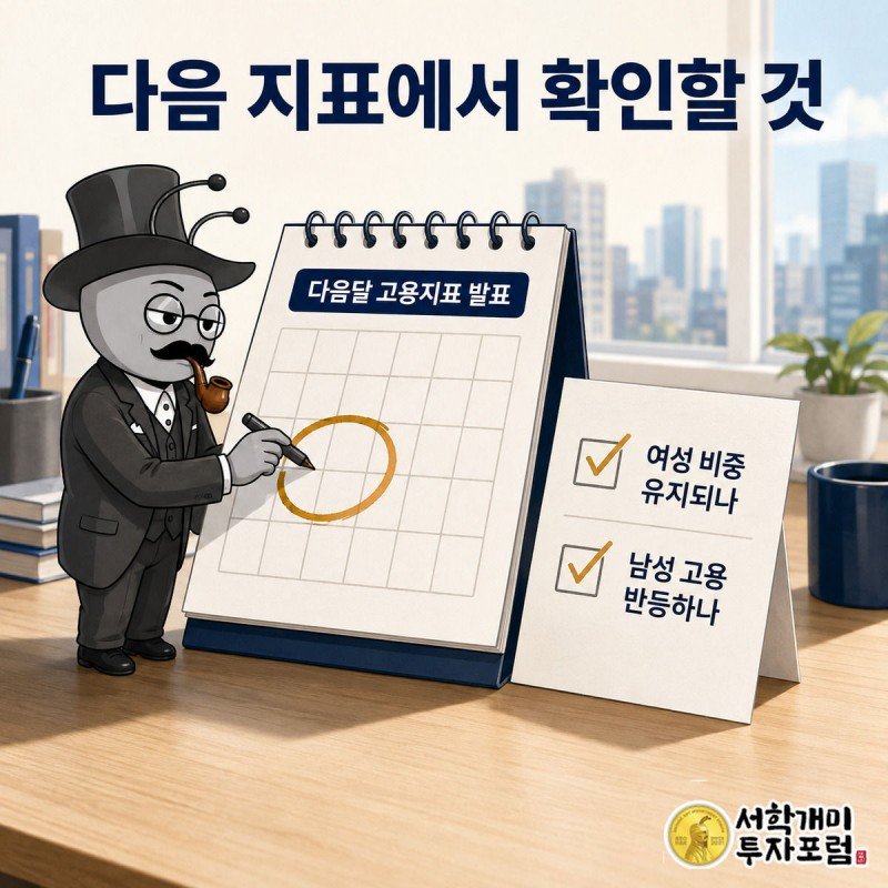 다음달 고용지표 발표일에 동그라미를 치고 체크리스트를 적는 개미