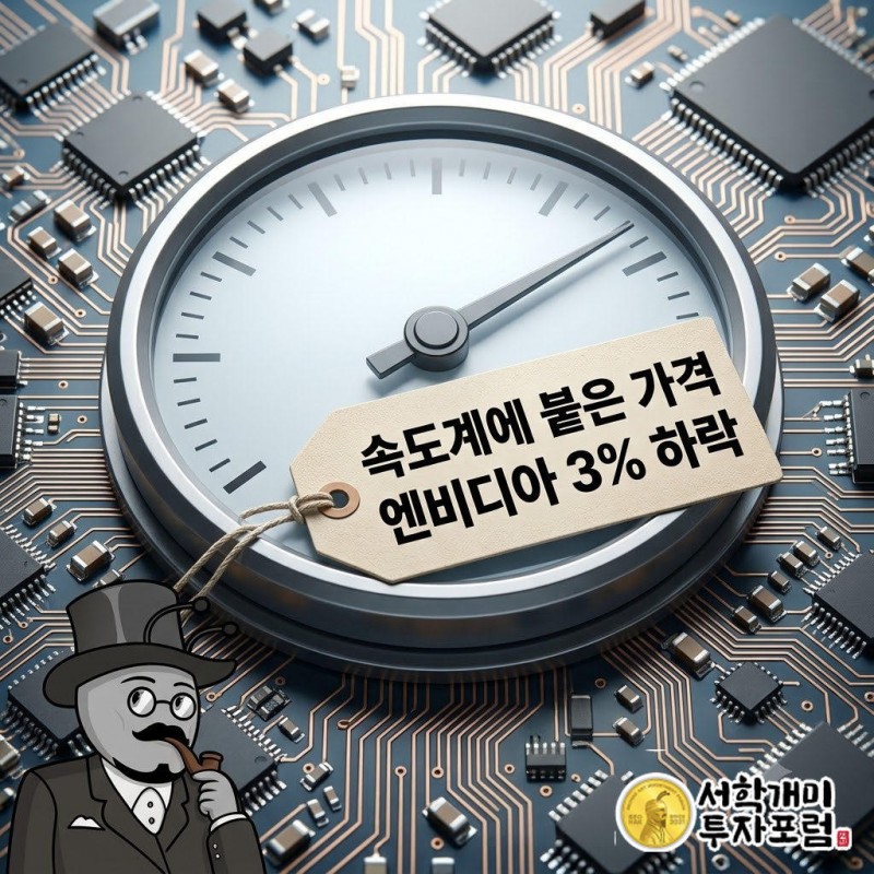 커다란 속도계 바늘이 경고 구역으로 넘어가려 하고 개미가 놀란 표정으로 브레이크 손잡이를 붙잡는 장면