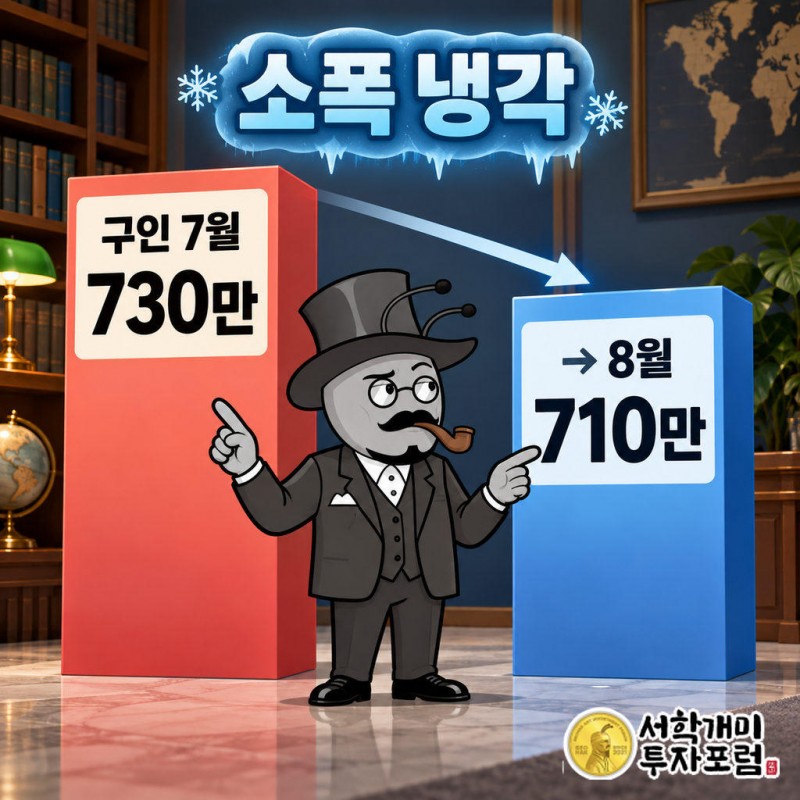 7월 구인이 6만4천 명 상향돼 730만 명으로 수정