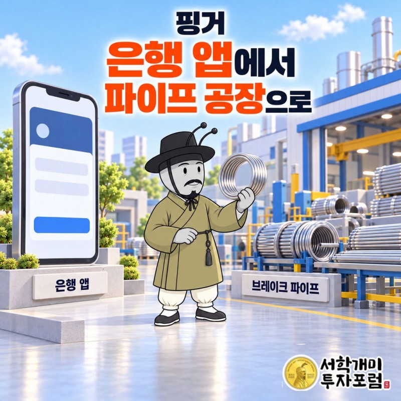 핑거(163730): 은행 앱 구축 회사가 로봇 기술과 배관 생산 현장을 함께 확보하려는 사업 전환 커버 — 핑거 은행 앱에서 파이프 공장으로