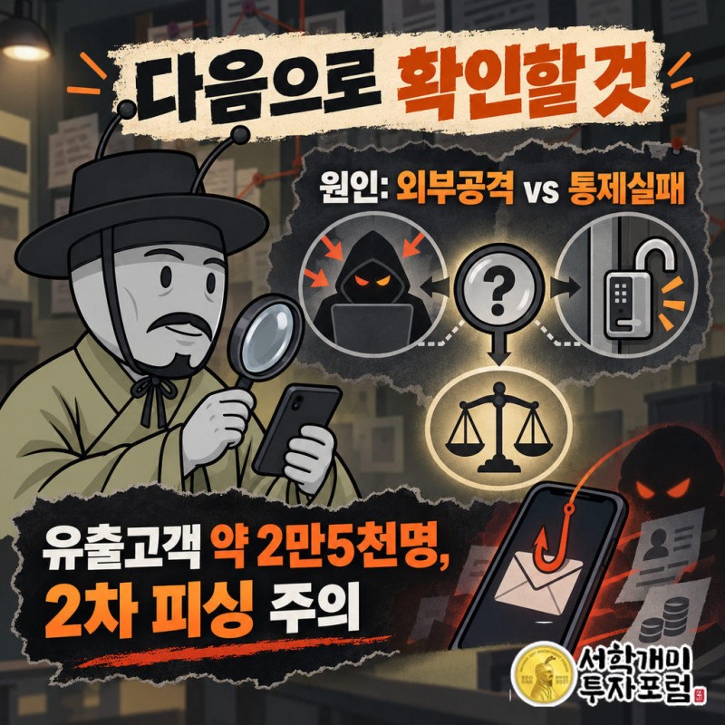 개정 개인정보보호법 시행(9/11) 직후 사고가 나 과징금 상한이 커진 상태에서, 원인이 외부공격인지 통제실패인지가 중과실 판단의 무게를 가를 변수