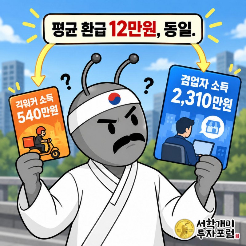 긱소득만 있는 이용자(34.8%)의 연평균 소득은 약 540만원