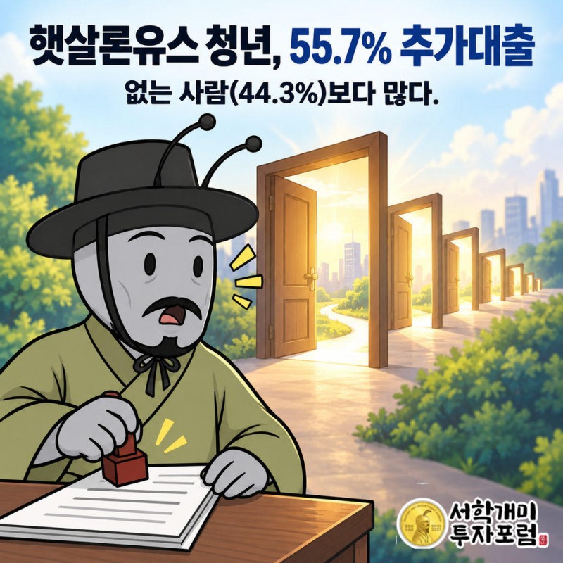 햇살론유스 이용자 19만2924명 중 추가대출 보유 10만7476명(55.7%), 없는 사람 8만5448명보다 많음