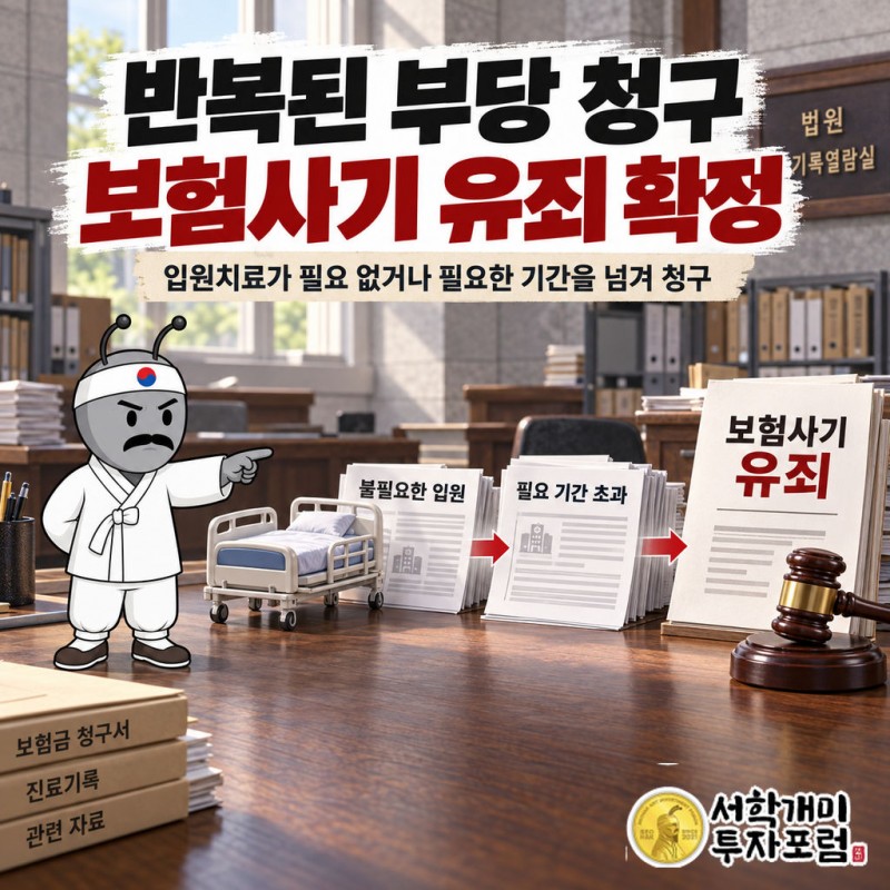 2007년 우체국과 입원 1일당 입원급부금을 받는 보험계약을 맺었다