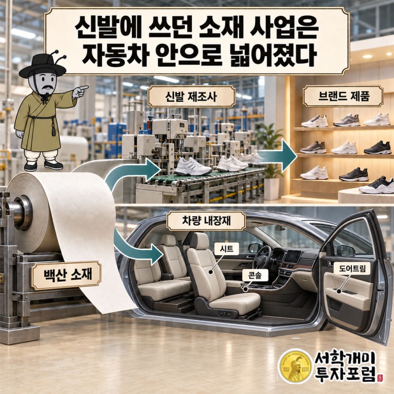 백산 — 신발에 쓰던 소재 사업은 자동차 안으로 넓어졌다 도판