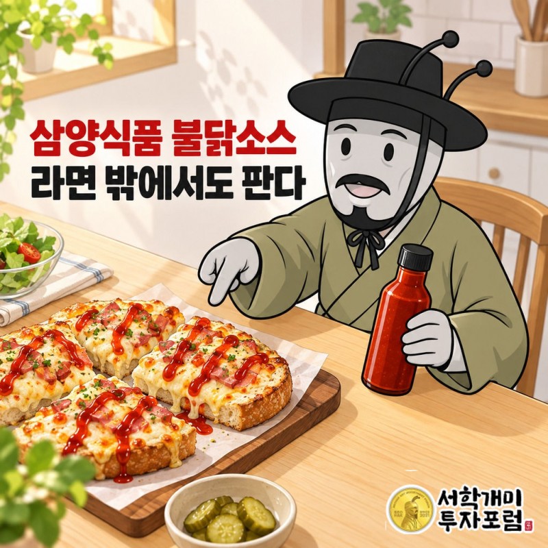 삼양식품 불닭소스의 독립 상품화 커버 — 삼양식품 불닭소스 라면 밖에서도 판다