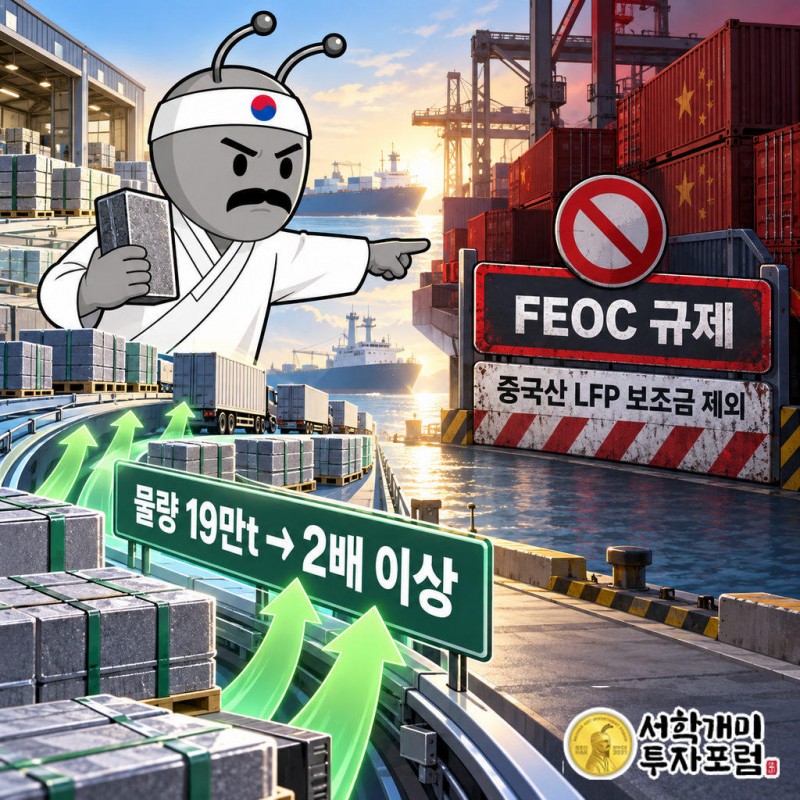 미국 FEOC 규정상 중국산 LFP는 전기차 보조금 대상에서 제외