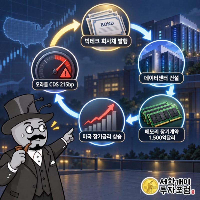 빅테크가 회사채로 조달한 돈이 데이터센터 건설과 메모리 구매로 이어진다