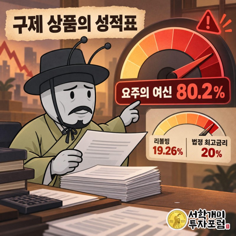 2024년 상반기 대환대출 2조1,339억원 중 요주의 여신 비율이 80.2%, 연체율은 15% 안팎이었다