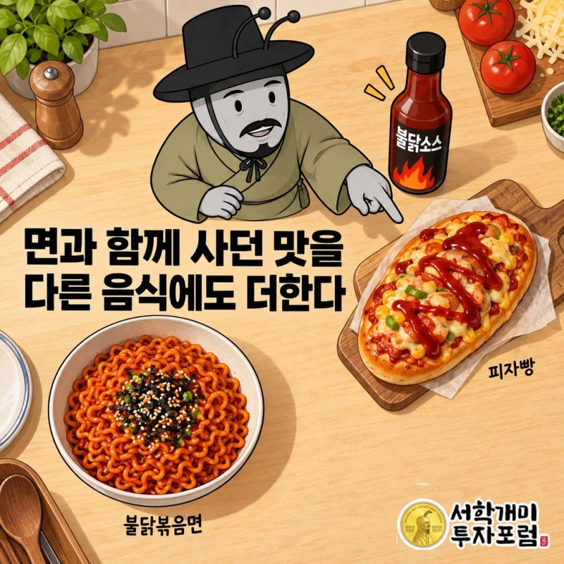 삼양식품 불닭소스의 독립 상품화 — 면과 함께 사던 맛을 다른 음식에도 더한다 도판