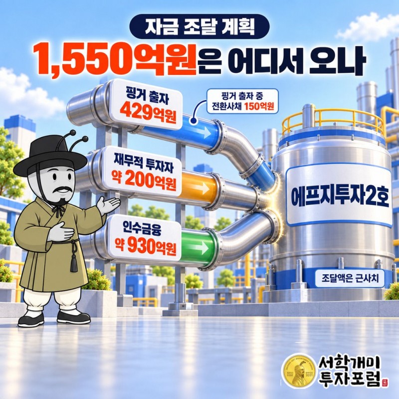 핑거(163730): 은행 앱 구축 회사가 로봇 기술과 배관 생산 현장을 함께 확보하려는 사업 전환 — 1,550억원은 어디서 오나 도판
