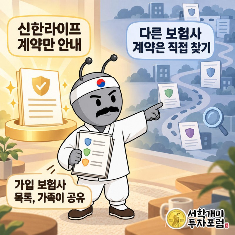 신한라이프가 알려 주는 것은 자사 계약이며, 다른 보험사에 든 계약은 유가족이 스스로 찾아야 한다