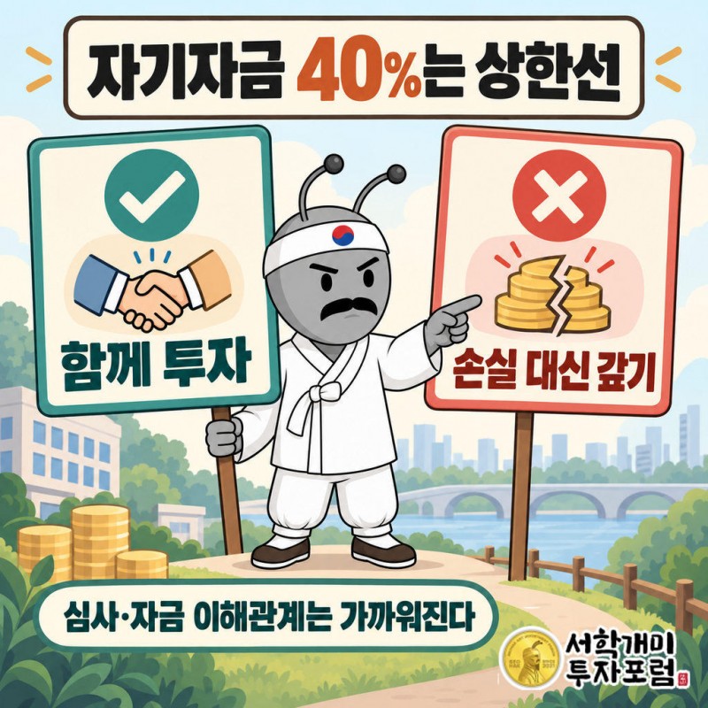 40%는 투자할 수 있는 상한이지 모든 대출에 넣어야 하는 비율이 아니다