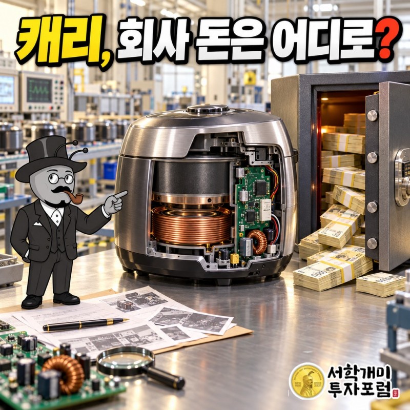 캐리 상장적격성 실질심사 사유 추가와 거래정지 상태, 밥솥용 IH 인버터 사업을 함께 보여 주는 표지