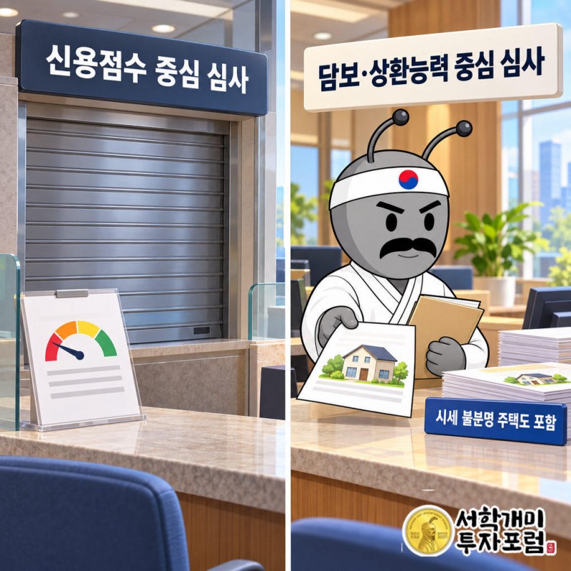신용점수 대신 담보와 실질 상환능력을 중심으로 심사