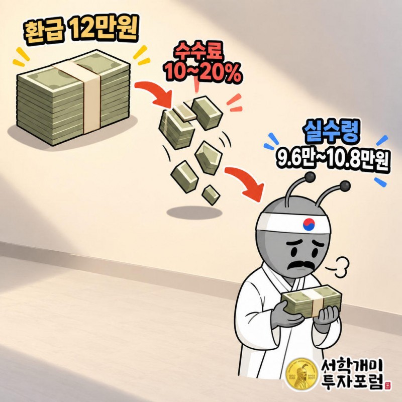 환급 성사 시 플랫폼 수수료 10~20%