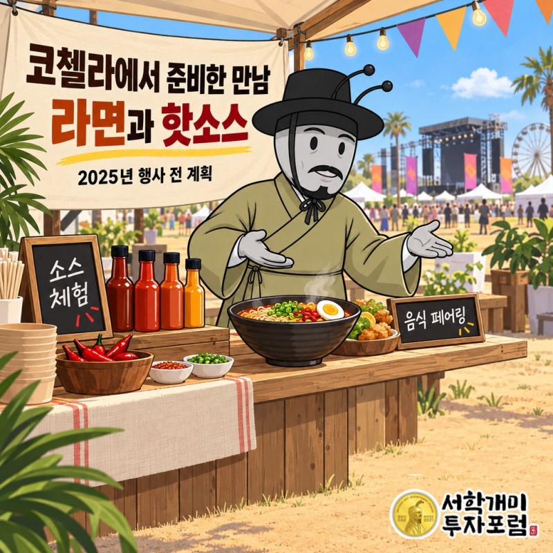 삼양식품 불닭소스의 독립 상품화 — 코첼라에서 준비한 만남 라면과 핫소스 도판