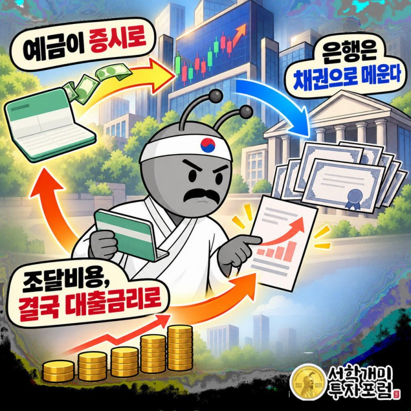 빚투로 예금이 증시로 이동