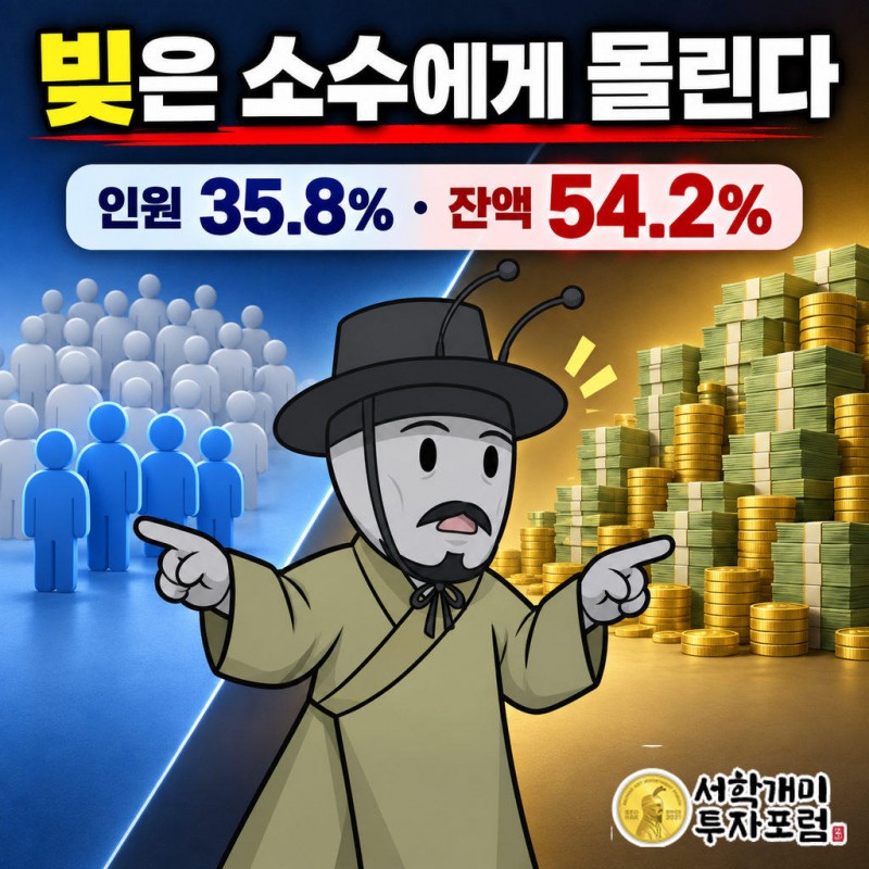 추가대출 보유 인원 비율 35.8%(50만9272명/134만2223명)