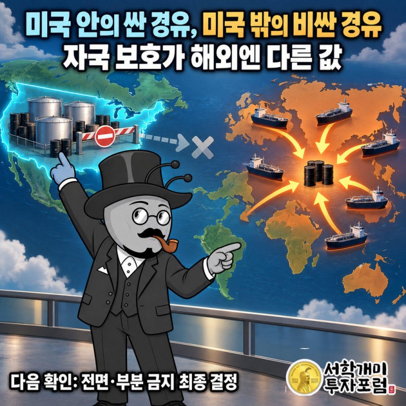미국 안에 연료가 남는 것과 국제시장에서 살 수 있는 연료가 넉넉한 것은 다른 상황