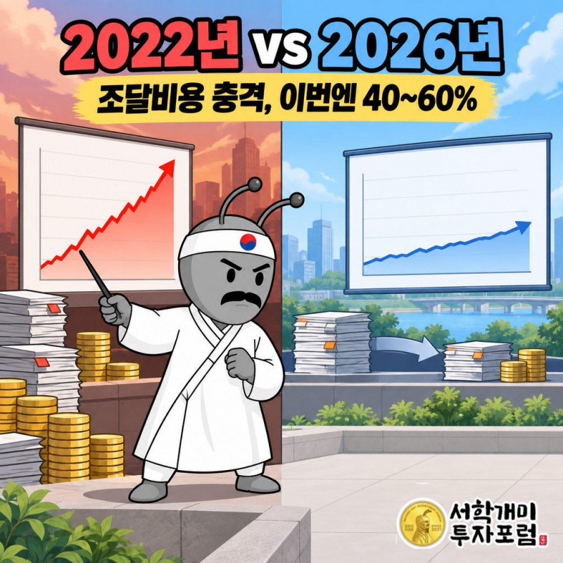 2022년 AA+ 3년물 여전채 금리는 5개월 사이 3.80%에서 5.937%까지 약 2.14%p 뛰었다