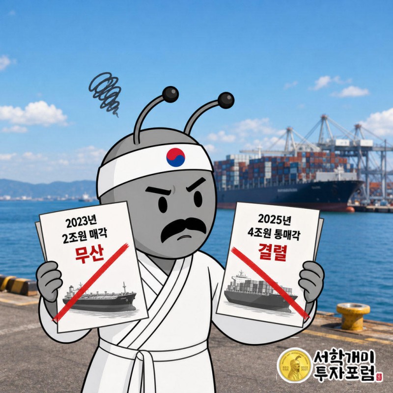 2023년 탱커선 사업부를 약 2조원에 매각하려던 시도가 무산됐다