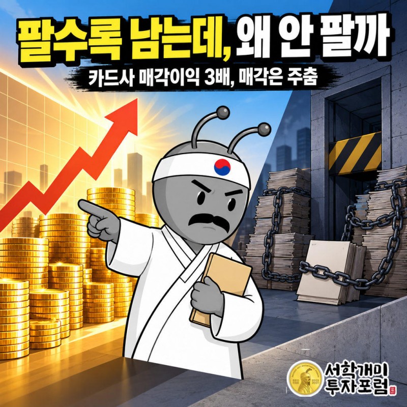 카드사 8곳 대출채권 매매이익이 2021년 2,230억원에서 2025년 7,291억원으로 3배 넘게 불었다